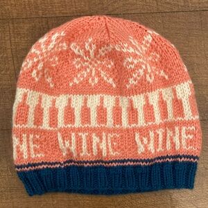 Wine Hand Knit Beanie